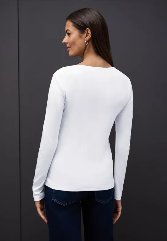 Shirt mit Herzausschnitt White