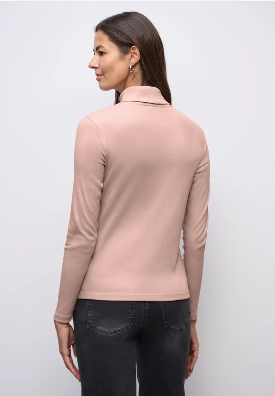 Col roulé basique faded rose