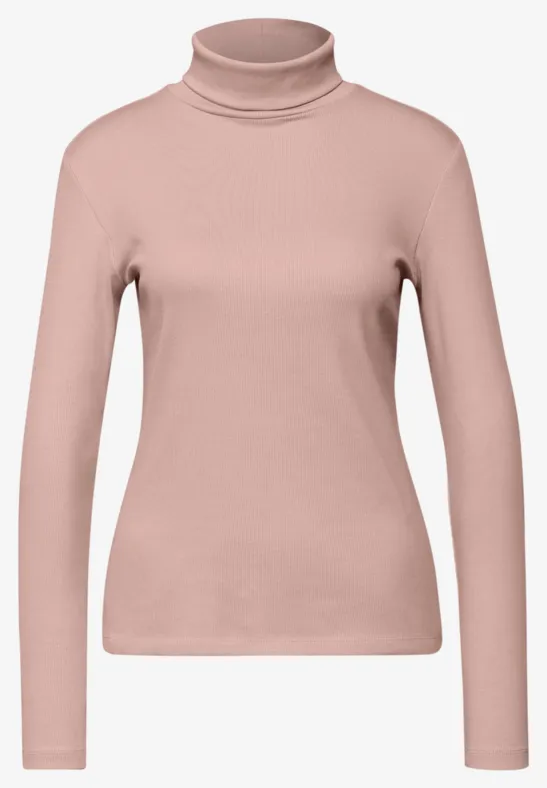 Col roulé basique faded rose