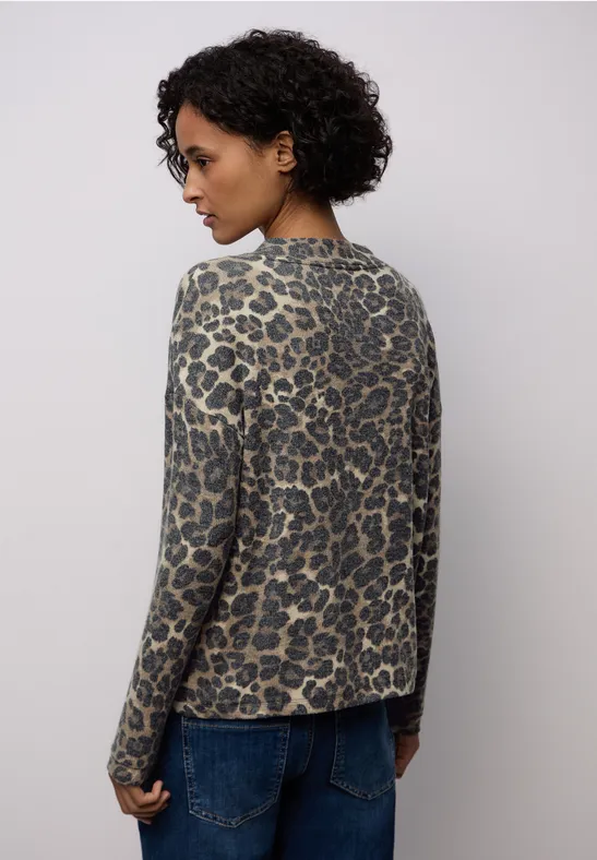 Cosy Printed Shirt CECIL mocha glow