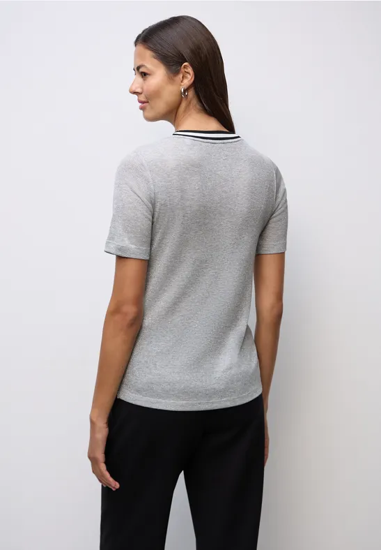Glitzerndes T-Shirt pelican grey
