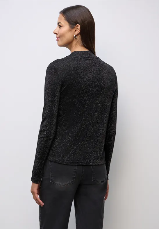 Glitzerndes Shirt Black