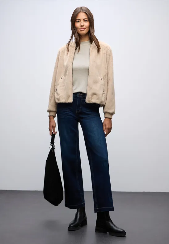 Glitterend shirt soft beige