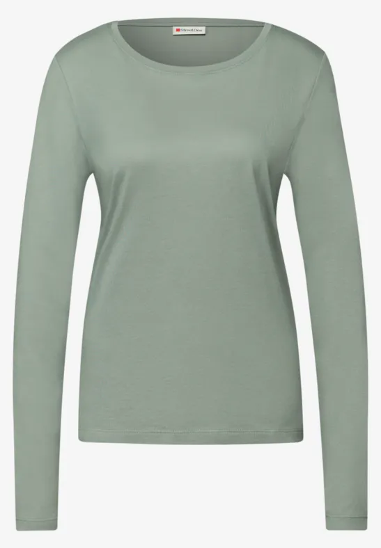 T-shirt basique à col rond dark serene green
