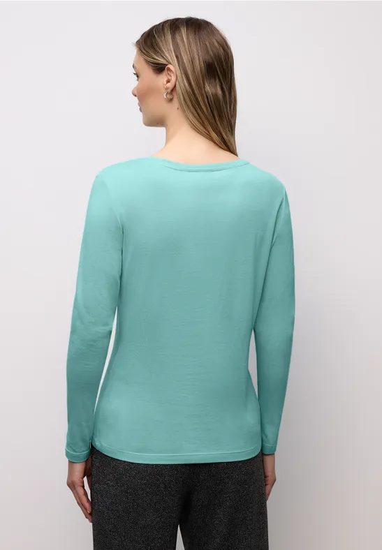 Basic Rundhalsshirt misty mint