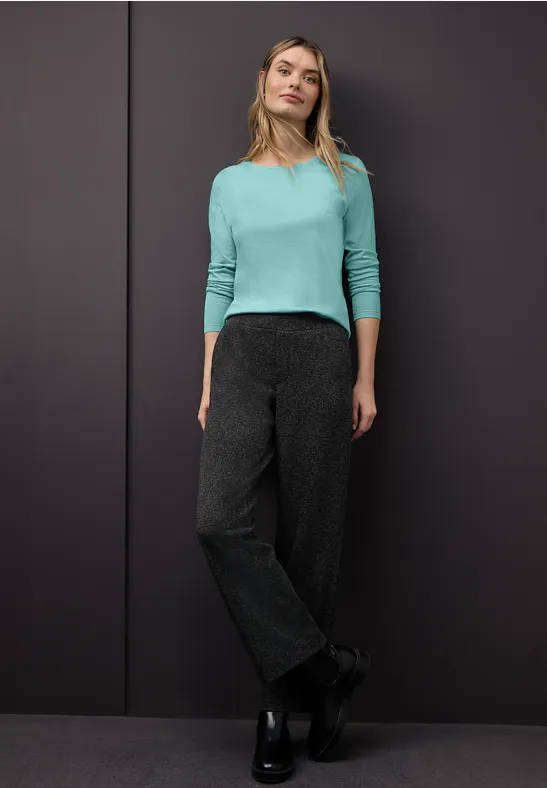 Basic Rundhalsshirt misty mint