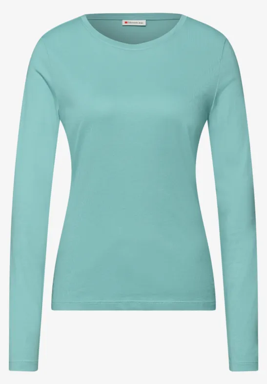 Basic Rundhalsshirt misty mint