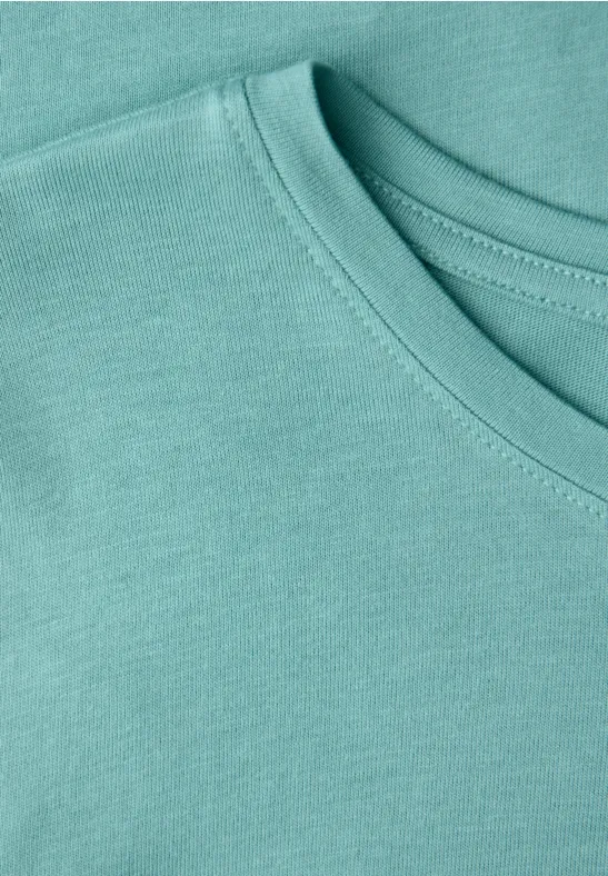 Basic Rundhalsshirt misty mint