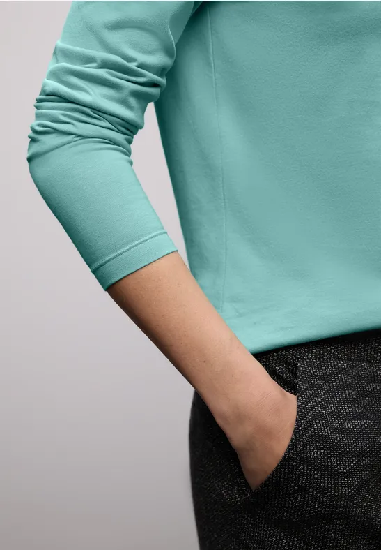 Basic Rundhalsshirt misty mint