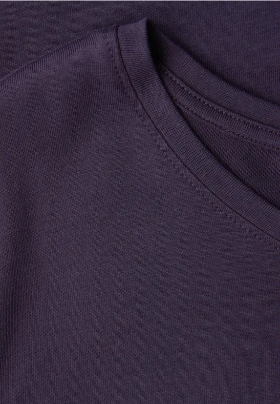 Basic Rundhalsshirt mystic purple