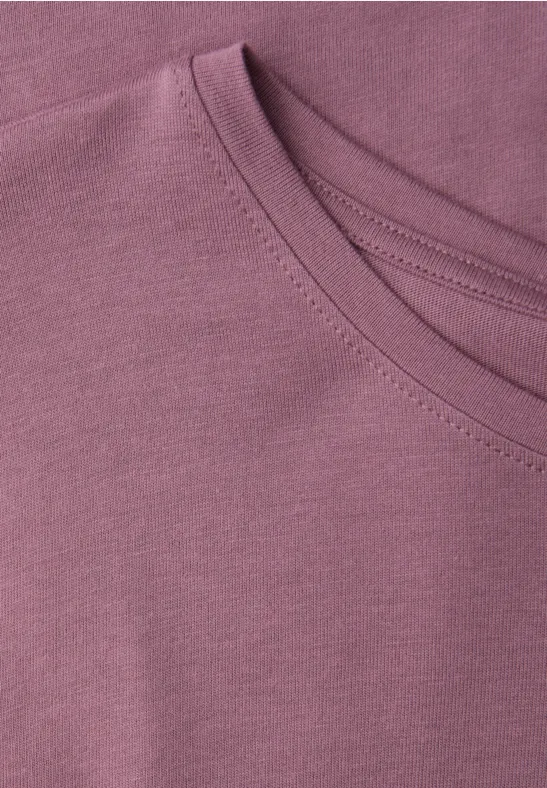 Basic Rundhalsshirt muted plum