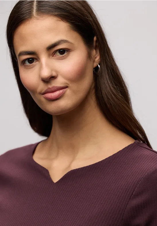 T-shirt basique avec structure côtelée Jazz Berry