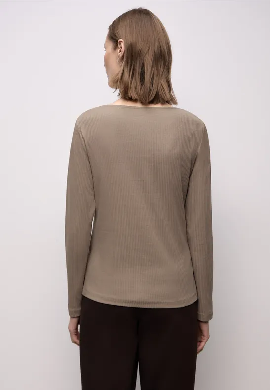 T-shirt basique avec structure côtelée null