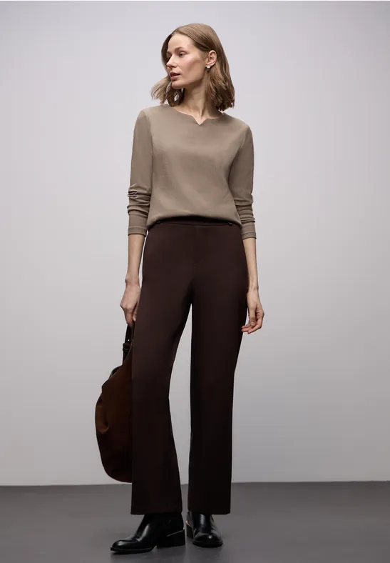 T-shirt basique avec structure côtelée null