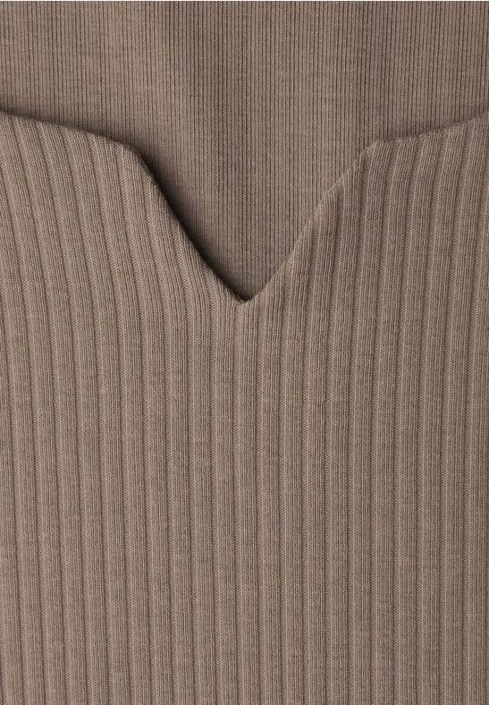 T-shirt basique avec structure côtelée null