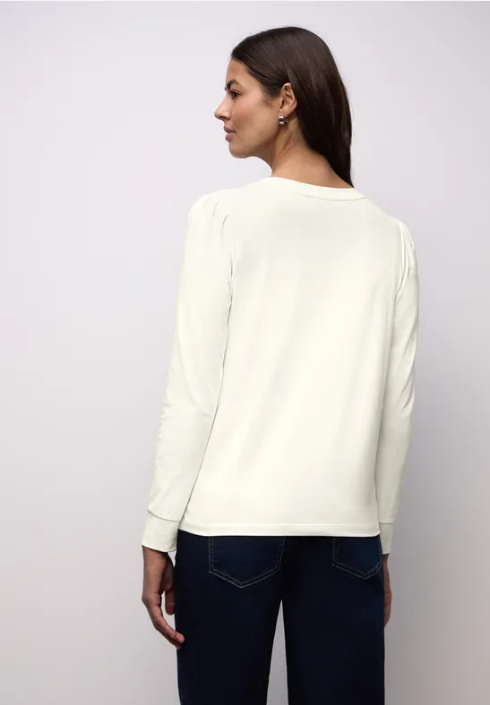 Bluzka z marszczeniami off white