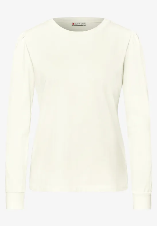 Bluzka z marszczeniami off white