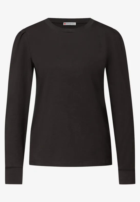 Shirt met rimpels darkest brown