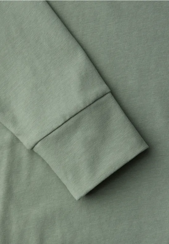 Shirt met rimpels dark serene green