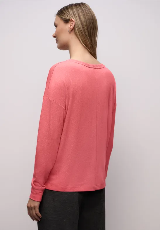 Melange Shirt striking coral mel.