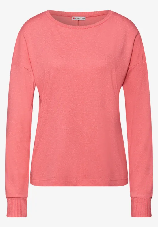 Melange Shirt striking coral mel.