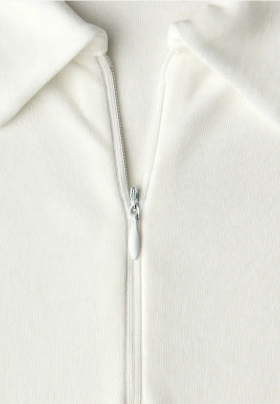 Poloshirt met rits off white