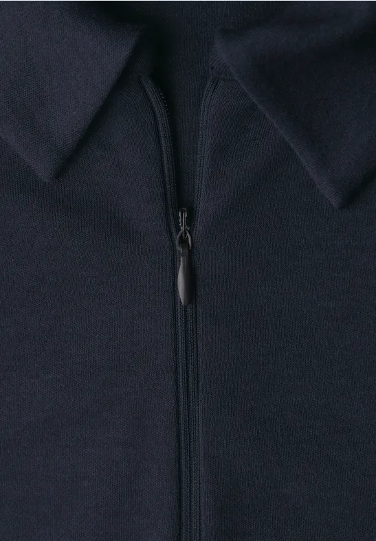 Poloshirt mit Zipper shadowed navy