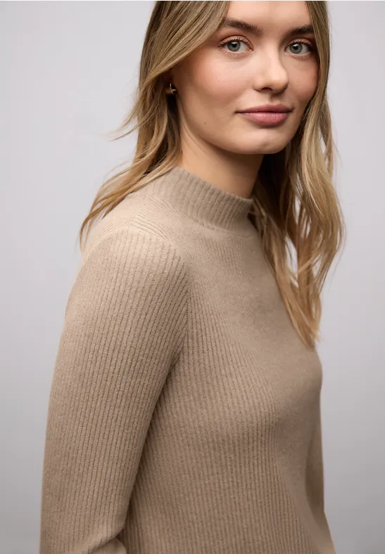 Softes Turtleneck Shirt light terra mocha mel.