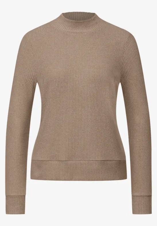 Softes Turtleneck Shirt light terra mocha mel.