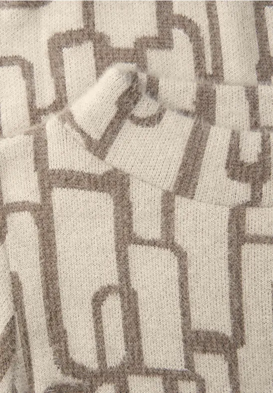 Gemustertes Shirt soft beige