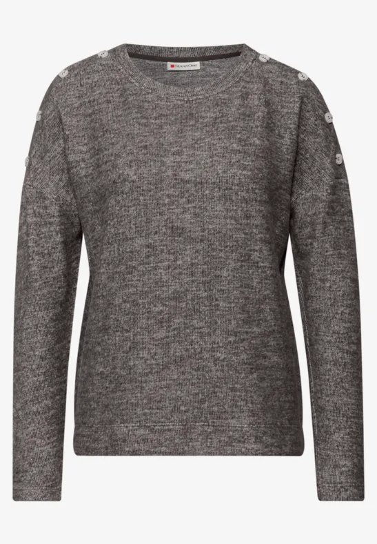 Softes Shirt mit Knöpfen rustic brown mel.