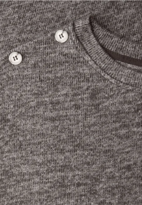 Softes Shirt mit Knöpfen rustic brown mel.