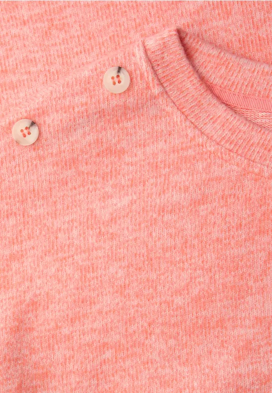 Softes Shirt mit Knöpfen striking coral mel.