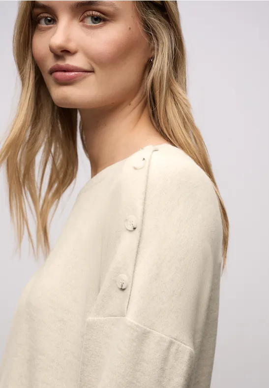 Softes Shirt mit Knöpfen cotton beige mel.