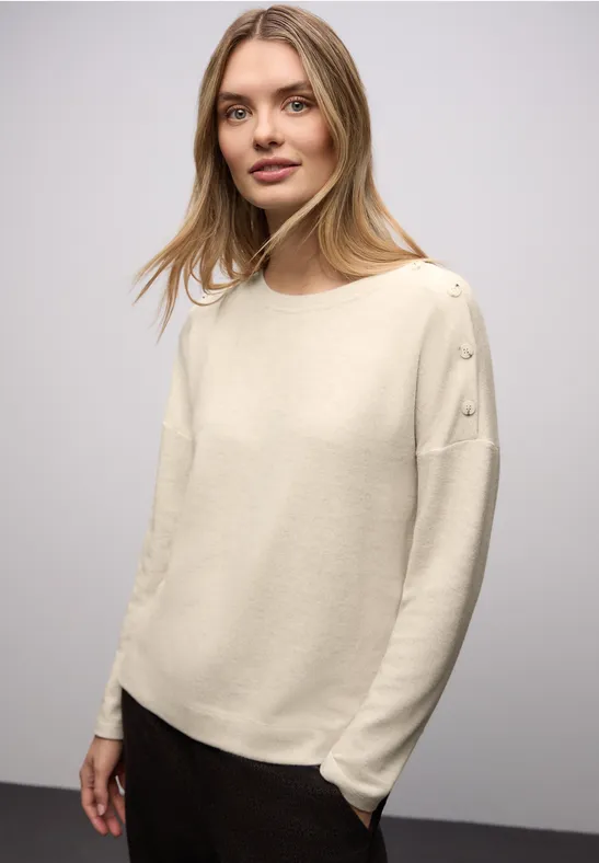 Softes Shirt mit Knöpfen cotton beige mel.