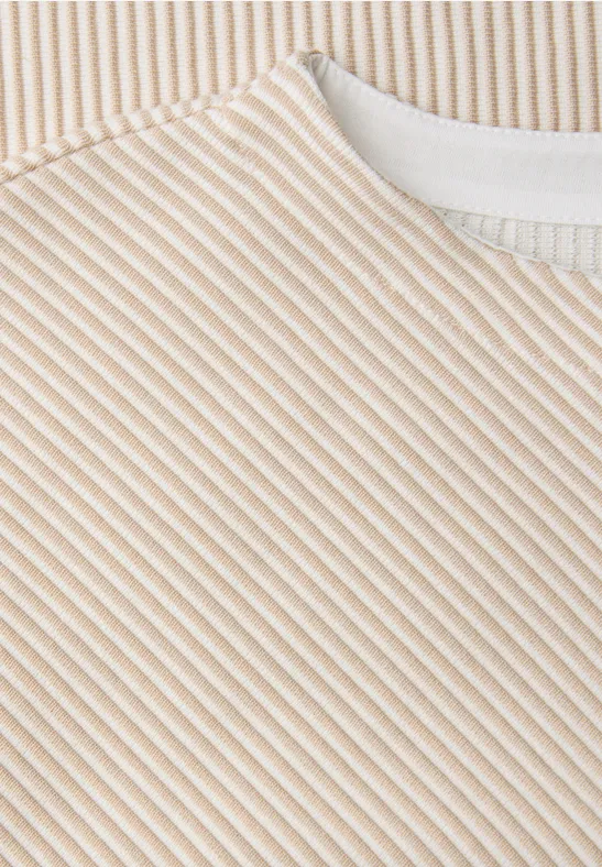 Shirt met structuur, tweekleurig off white