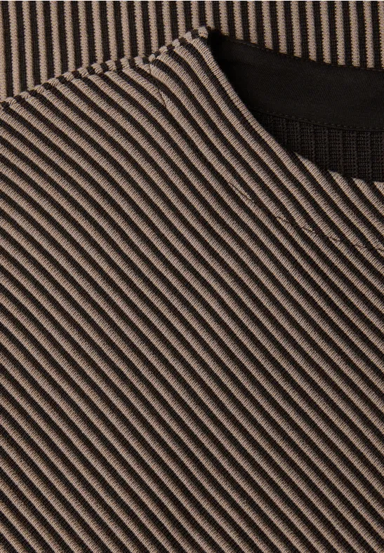 Shirt met structuur, tweekleurig darkest brown