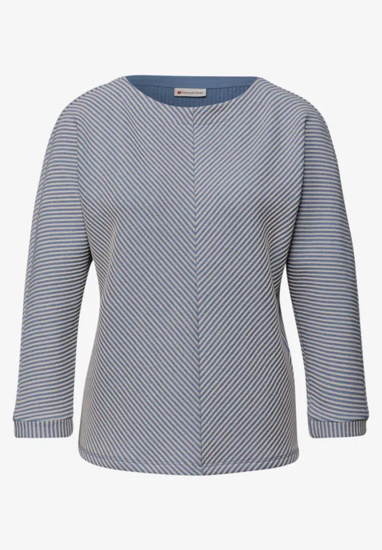 Two-Tone Strukturshirt frosted blue
