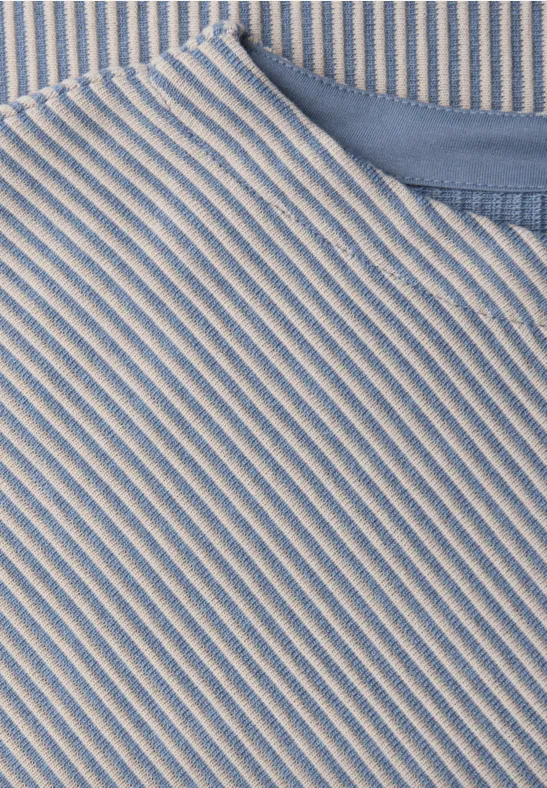 Two-Tone Strukturshirt frosted blue