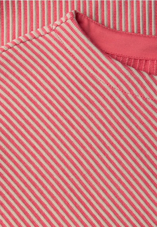Two-Tone Strukturshirt striking coral