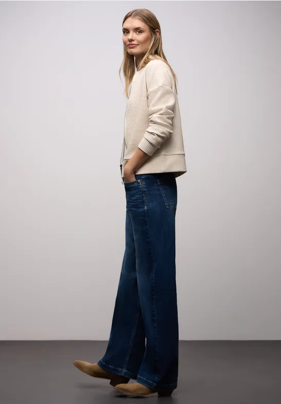 Two-Tone Strukturjacke off white