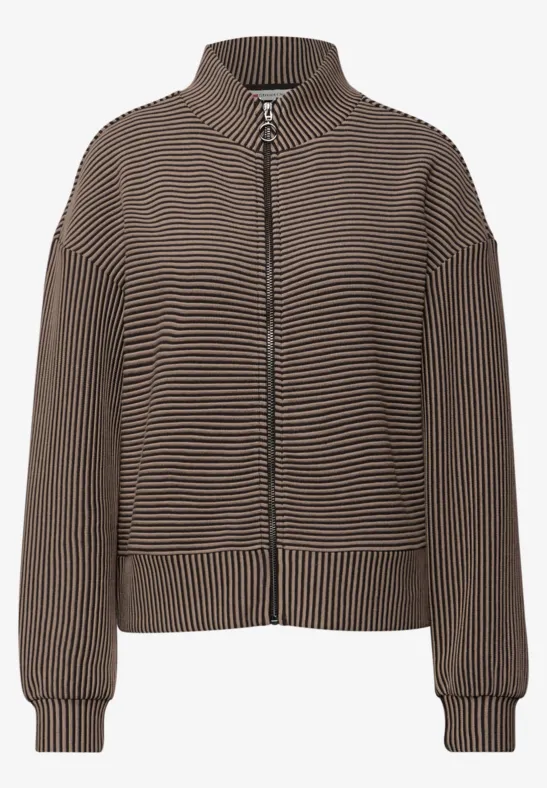 Two-Tone Strukturjacke darkest brown