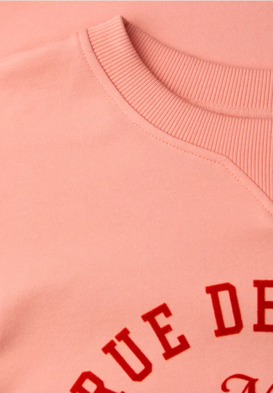 Shirt mit Wording light apricot