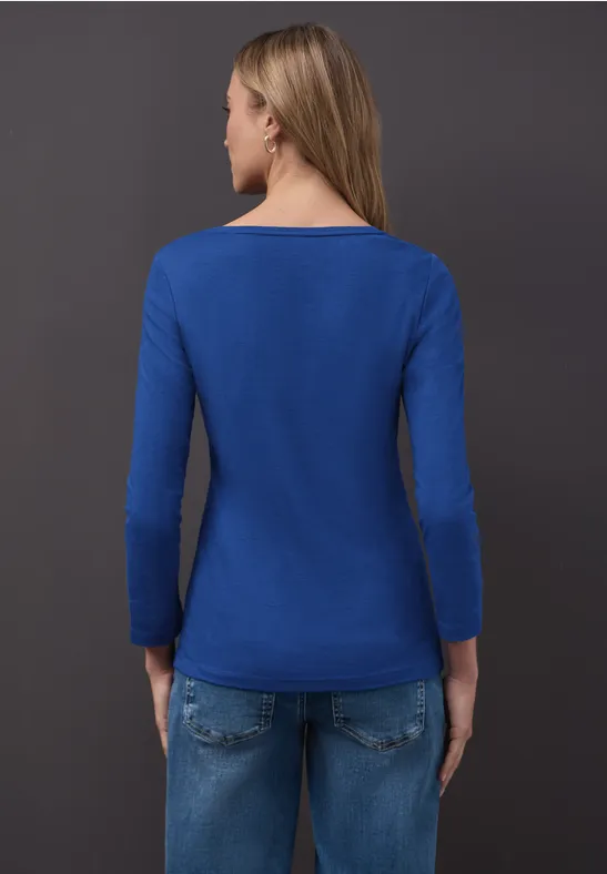 Basic shirt met knoopdetail null