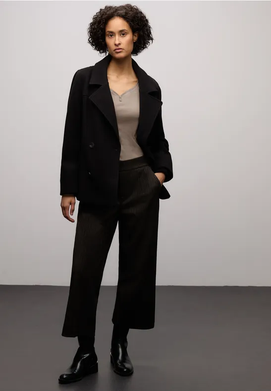 Basic shirt met knoopdetail null