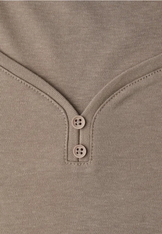 Basic shirt met knoopdetail null