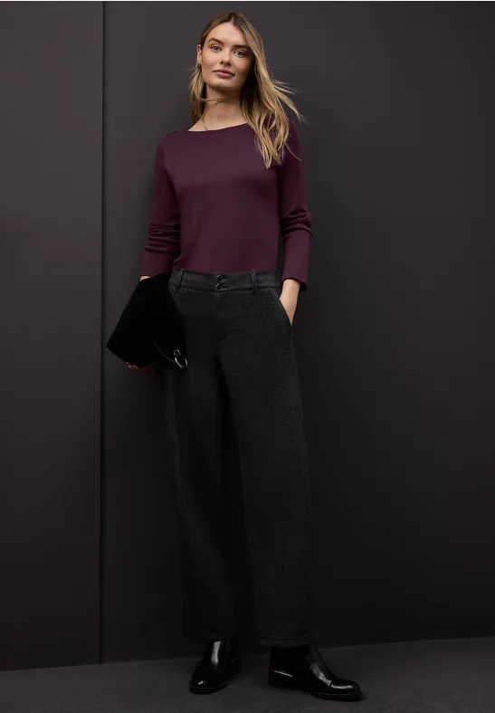 T-shirt avec détails de boutons Jazz Berry