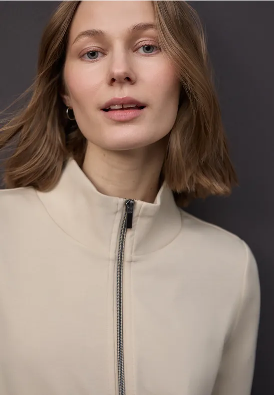 Jacke mit Tunnelzug cotton beige