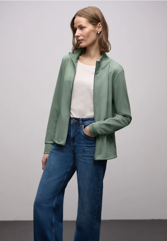 Jas met trekkoord dark serene green