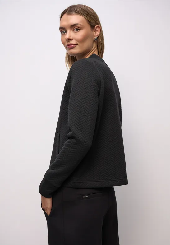 Jas met structuur Black